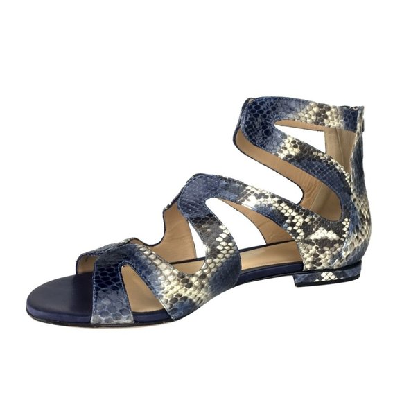 Alexandre Birman Felicie Python Caged Flat Sandals - Picture 4 of 15